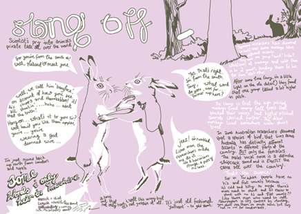Kathryn's illustration for Mercy Magazine #38 - The 'Slang' Issue
